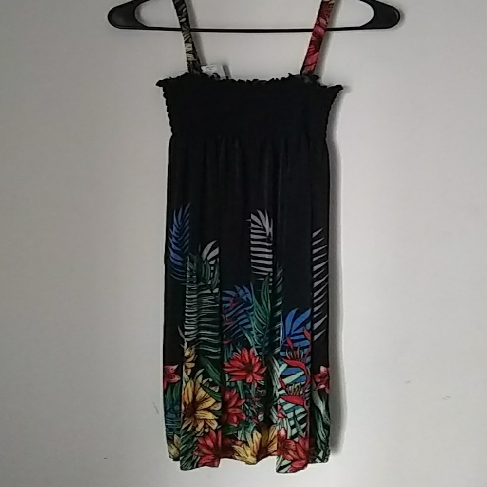 Black floral dress